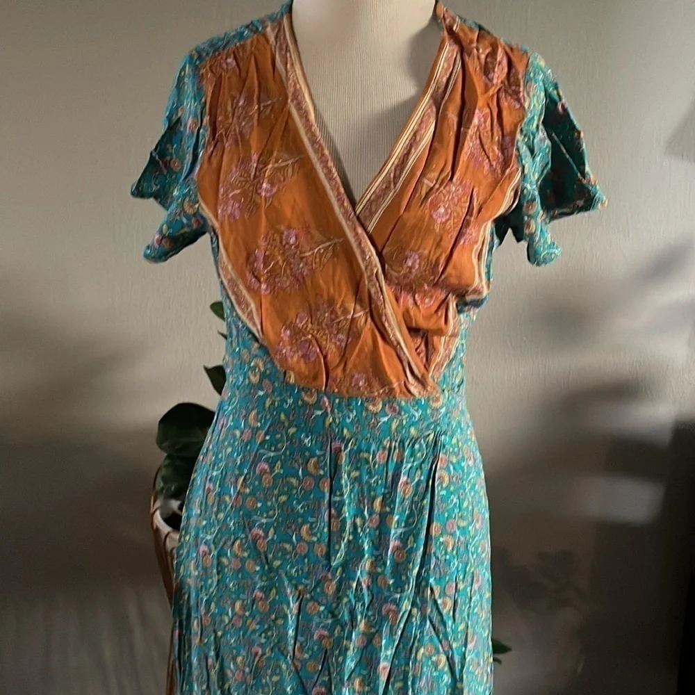 A ESICA MIDI DRESS JADE SIZE SMALL